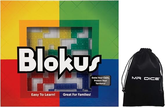 Blokus Strategy Board Game Bundle with Drawstring Bag