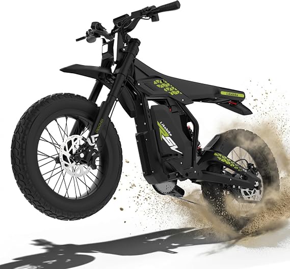 Adults Electric Dirt Bike 2000W/3000W, 48V 23Ah Removable Battery, Full Suspension 20" Fat Tire Mountain Bike, High-Speed Ebike with 7-Speed Gears & UL Certified