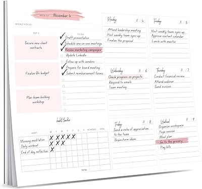 Lamare Weekly Planner Notepad Premium Undated Weekly To Do List Notepad for School, Home & Office Day Planner, Desk To Do List Pad and Productivity Planning Pad