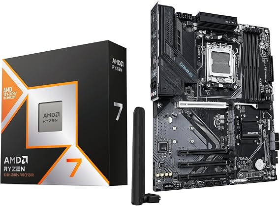 Micro Center AMD 9800X3D Processor with GIGABYTE B850 Gaming X Motherboard