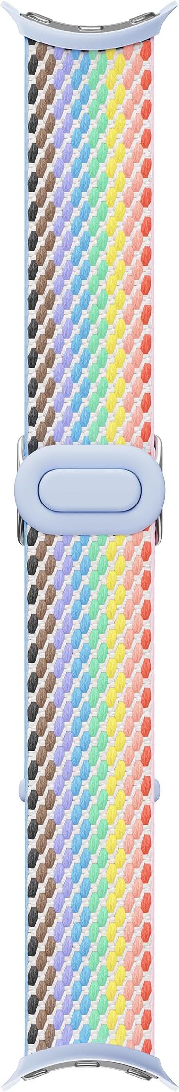 Google Pixel Watch Woven Pride Band - Compatible with the 41mm Pixel Watch 1, 2, 3, and 4 - Rainbow