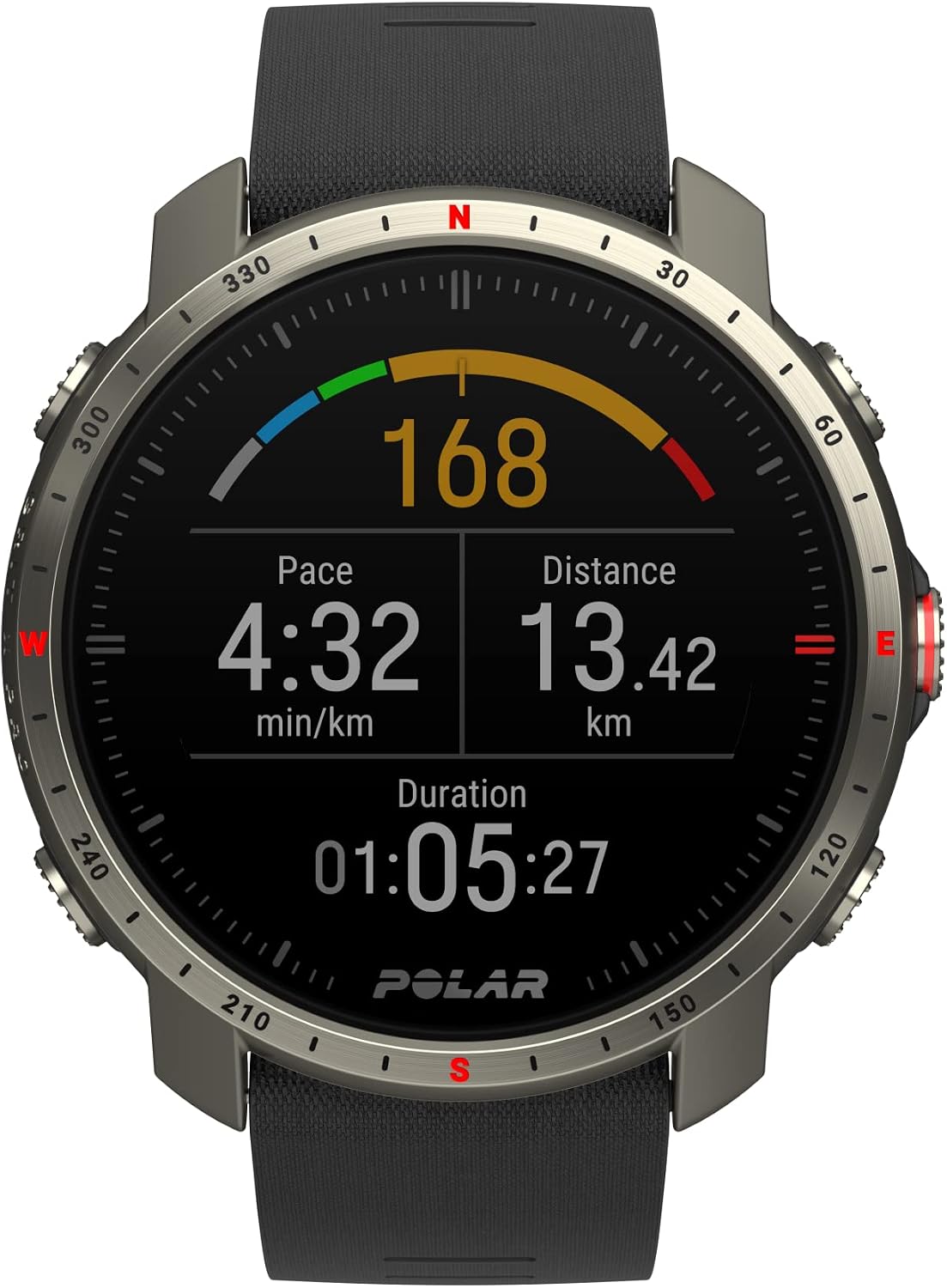 Polar Grit X Pro Titan - Premium Outdoor GPS Sports Watch, Sapphire Glass, Wrist-based Heart Rate Monitor, Ultra-Long Battery, Navigation - Trail Running, Mountain Biking - Black-Red
