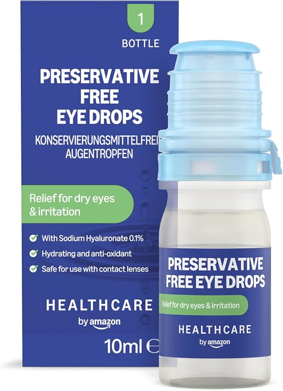 Healthcare By Amazon Preservative Free Eye Drops 10 ml (Previously Healthcare By Amazon) – Packaging May Vary