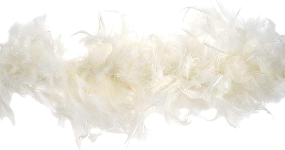 Trimits Marabou Federboa 1,8m x 12cm - Kostüm Federschal für Partys, Urlaub, Festivals, Pride, Junggesellinnenabschied, Junggesellenabschied, Halloween, Weihnachtsbaum