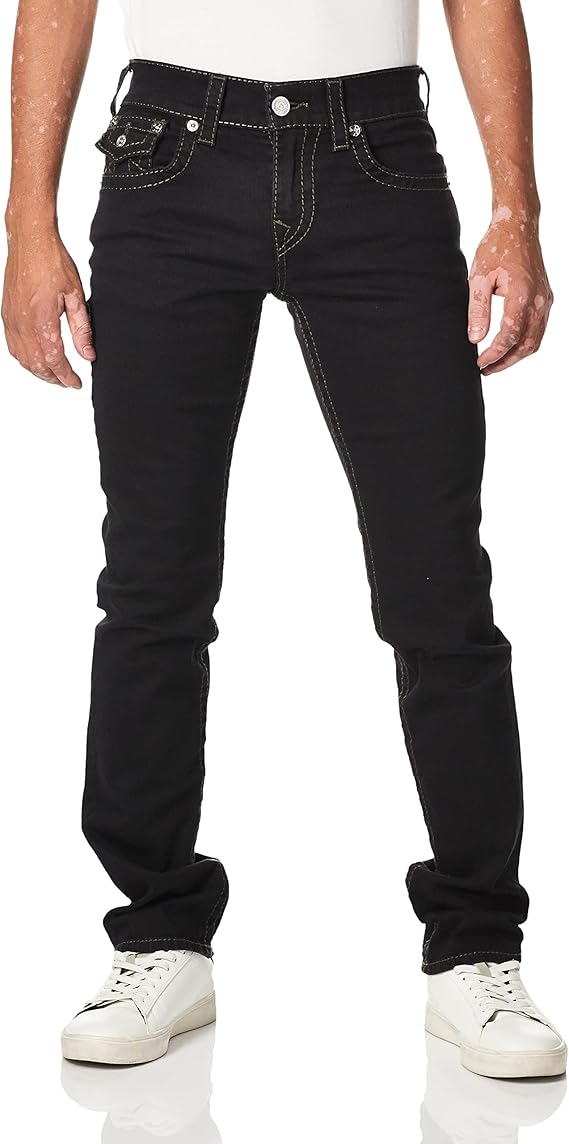 True Religion Men's Ricky Big T Straight Leg Denim Jeans for Men