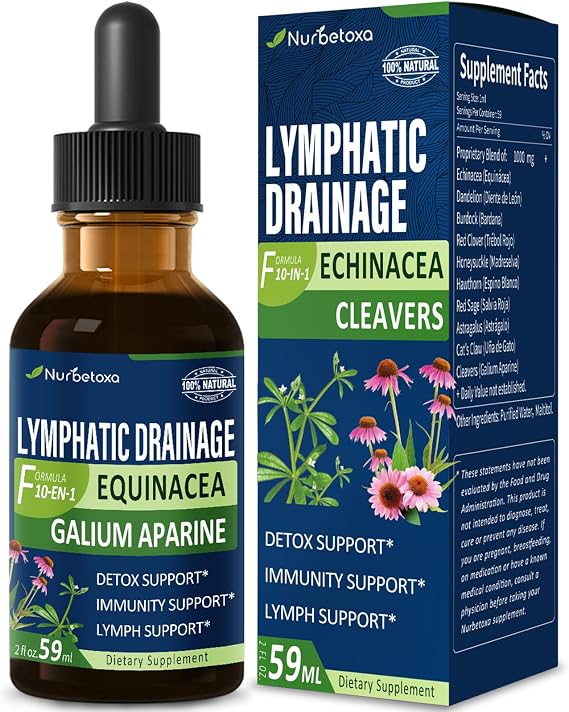 Cleavers Lymphatic Drainage Drops for Lymph System Support - 2oz