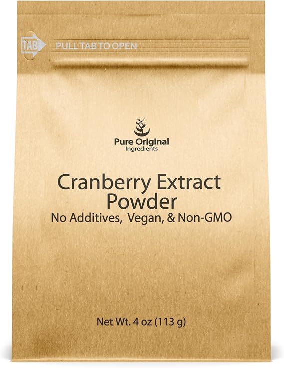 PURE ORIGINAL INGREDIENTS Cranberry Extract (4 oz), Gluten-Free, Herbal Supplement
