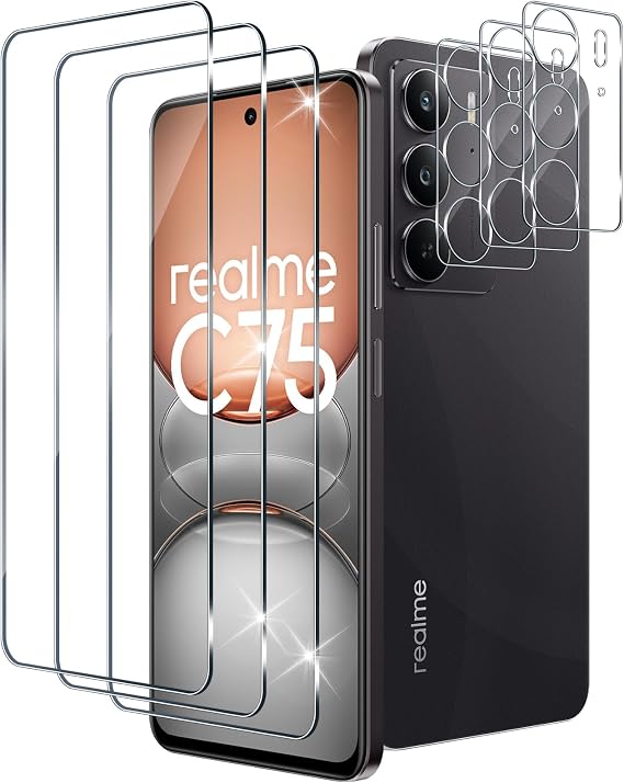 Screen Protector for Realme C75 4G for Tempered Glass with Camera Protection