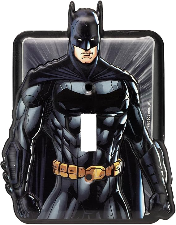 DC Comics Justice League Batman Embossed Metal Wall Light Switch Plate