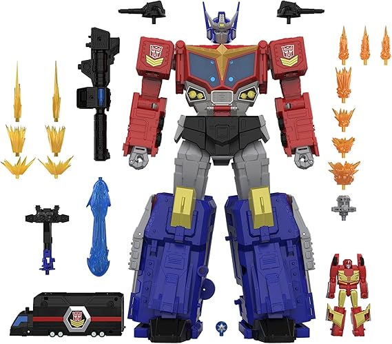 Transformers Age of the Primes Titan Class The Thirteen Star Optimus Prime, 15-inch Converting Action Figure, Robot Toys for Ages 15