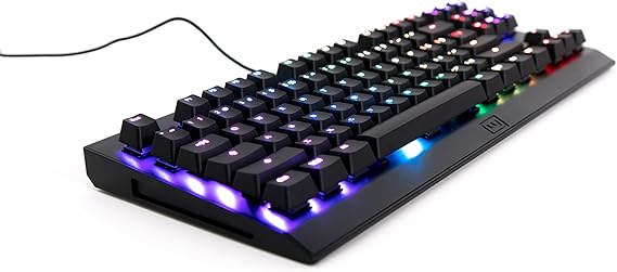 Wooting one Analog RGB TKL Mechanical Gaming Keyboard (Pressure Sensitive, Clicky Blue Optical Switch,lt;1ms Input, RGB backlighting, Aluminum Chassis, N-Key Rollover, US Layout) - Black