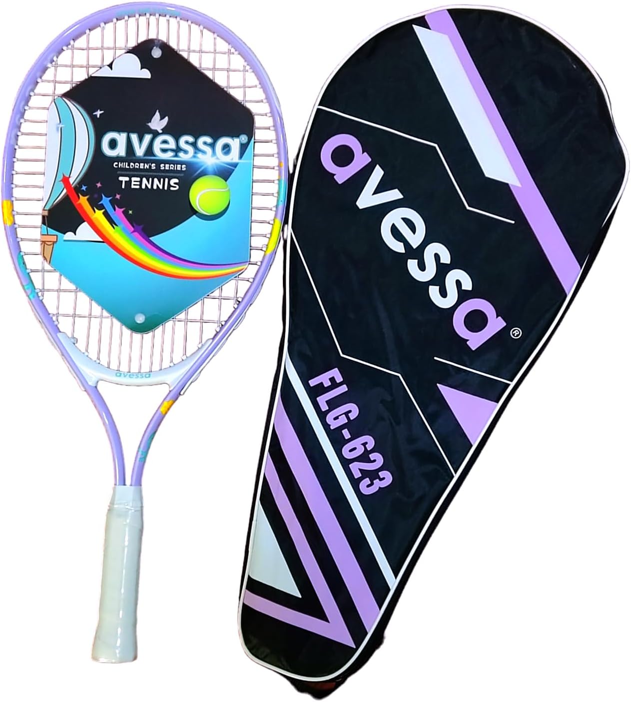 Avessa Flg-623 L.purple Flamingo Patterned Tennis Racket Purple