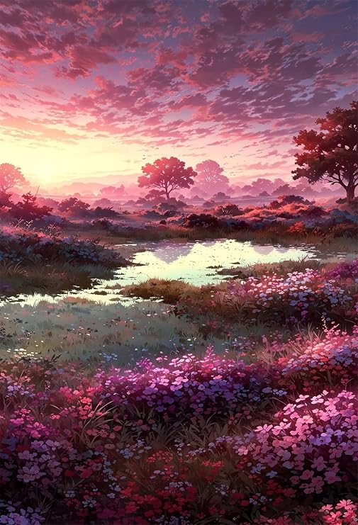 Jigsaw Puzzles for Adults 1000, Challenge High Difficulty, Educational Game Decompression Jigsaw Puzzle, Sunrise Flower Puzzle 1000 Pieces