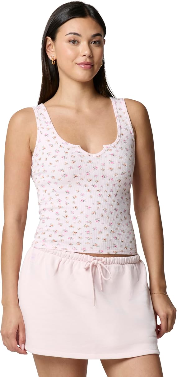 Florence by Mills Women's Daze Off Split Neck Tank