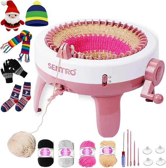 Sentro 48 Needle Knitting Machine with Row Counter, Dual Mode Knitting Loom