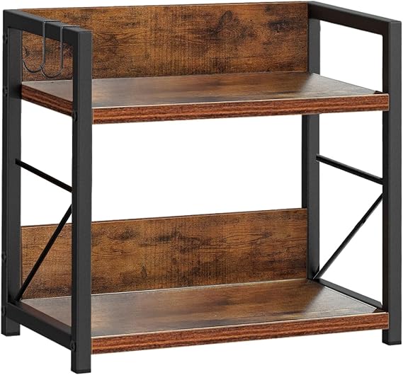 2 Tier Kitchen Counter Shelf Organizer, Coffee Bar Station Organizer