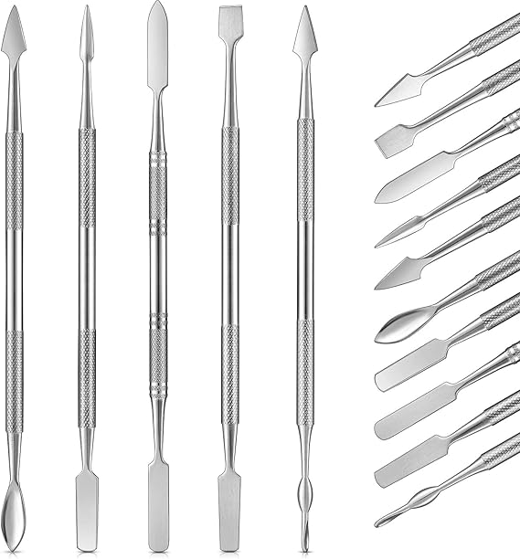 Honoson 5 Pcs Miniature Sculpting Tools Set Mini Stainless Steel Double-Headed Tool for Model and Convert Plastic, Resin and Metal Tabletop War Game Miniatures Models