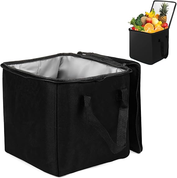 20L Insulated Backpack Cooler (16 Can Capacity) - Leakproof Cooler Bag for Beach Camping, Hiking & Picnic, Durable Ice Chest for Travel with Adjustable Straps(Black)