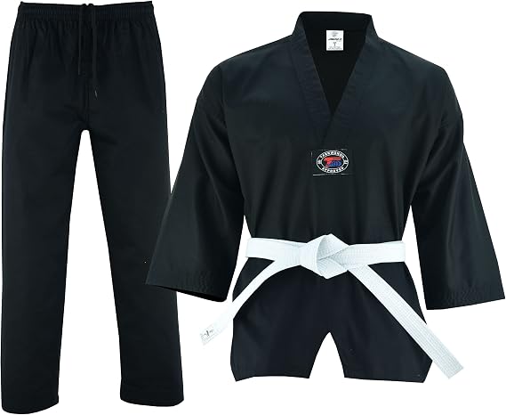 Regular Taekwondo Gi Uniform Set 8oz Ultra Light TKD Suit With Belt For Kids Adults Unisex