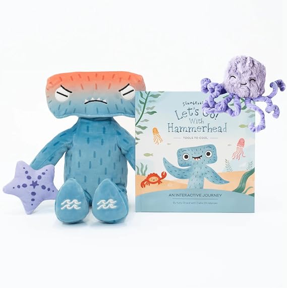 Slumberkins Flip-Out Hammerhead Emotional Regulation Set with Book & Plush