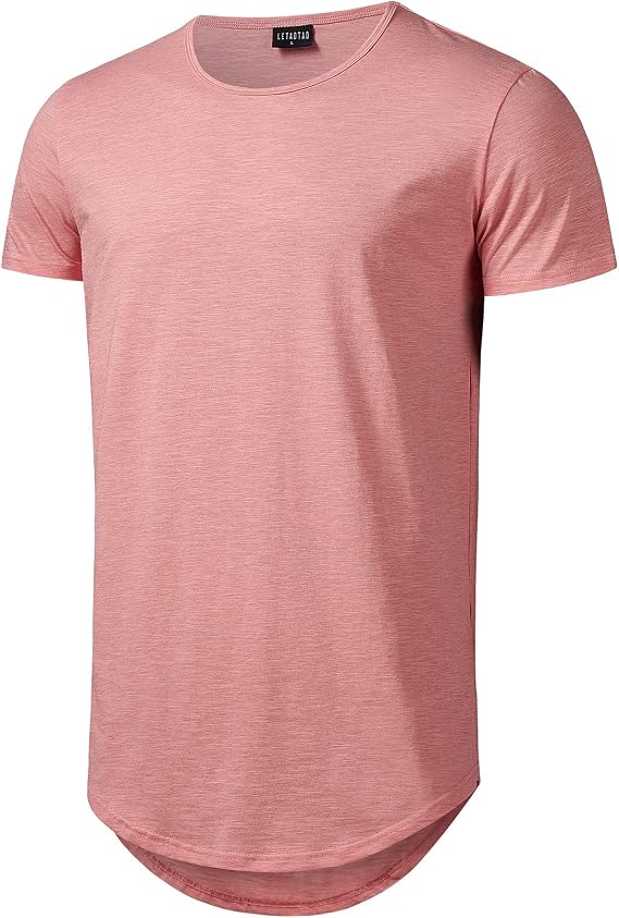 Mens Longline Gym Muscle Bodybuilding Tshirts Hipster Reflective Line Scallop Crewneck Tees Shirts Tops