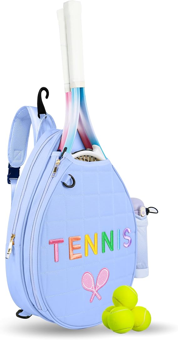 NZNDB Tennis Bags for Women Girl, Tennis Sling Crossbody Backpack | Water Resistant Tennis Bag for Pickleball, Tennis, Racketball