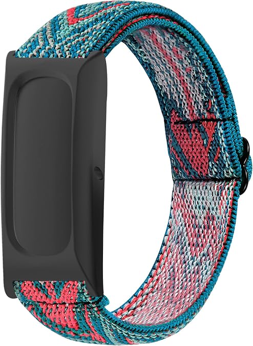 Elastic Band Compatible for Google Fitbit Air, Nylon Sport Watch Strap, Breathable Soft Braided Replacement Wristband, Easy Install Size Adjustable