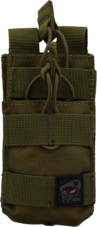 DDT Veteran Owned and Operated M4 Double Row Single MOLLE/PALS Magazine Pouch 1000D w/Adjustable Bungee Straps w