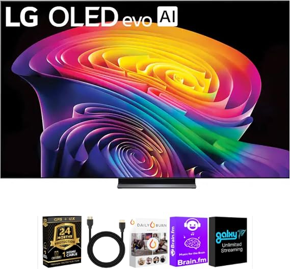 LG 83 Inch C6H Series 4K OLED evo AI Smart webOS TV Bundle