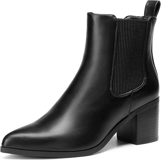 DREAM PAIRS Women's Heeled Ankle Chelsea Boots