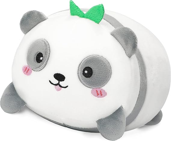 AIXINI Cute Panda Plush Pillow 15.7 Bamboo Panda Stuffed Animal, Soft Kawaii Plushies Hugging Plush Squishy Pillow Toy Gifts