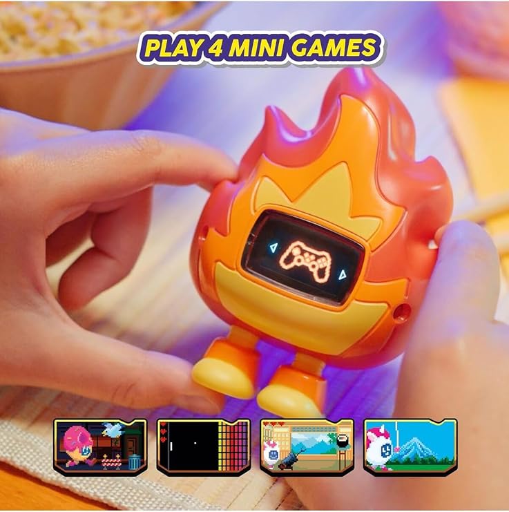 Beep Boop Tochi İnteraktif Elektronik Handheld Virtual Pet Sanal Dostum, 4 Mini Oyun, Müzik Modu, 11 cm