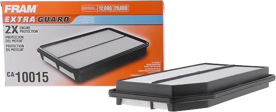 FRAM Extra Guard CA10015 Replacement Engine Air Filter for Select 2006-2014 Honda Ridgeline (3.5L) Models, Provides Up to 12 Months or 12,000 Miles Filter Protection