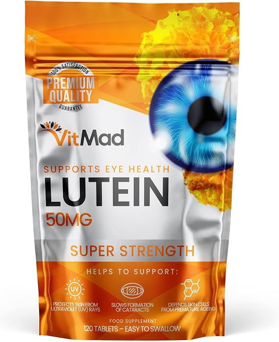 Lutein 50mg 120 Tablets Supports Vision Eye Health Supplement