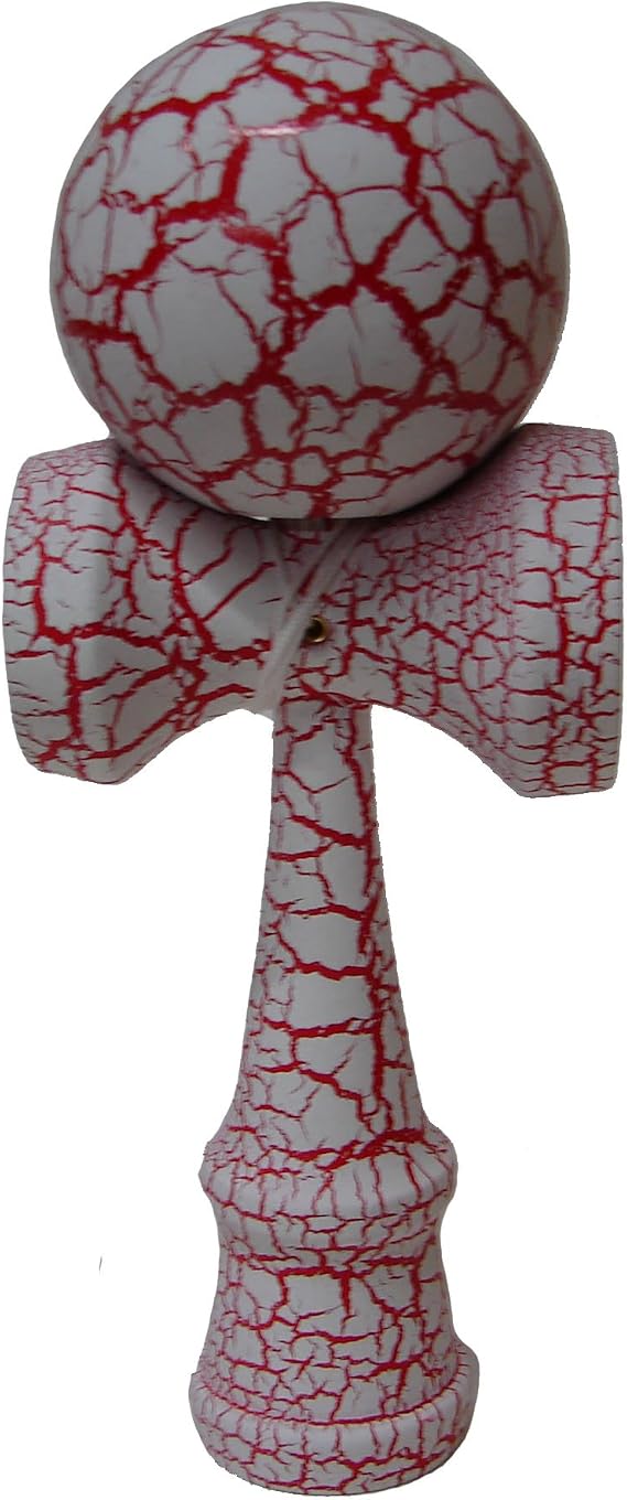 Full Print Red/White Crackle Kendama