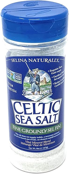 Celtic Sea Salt - Essential Mineral Blend Shaker Jar Fine Ground - 8 Pounds
