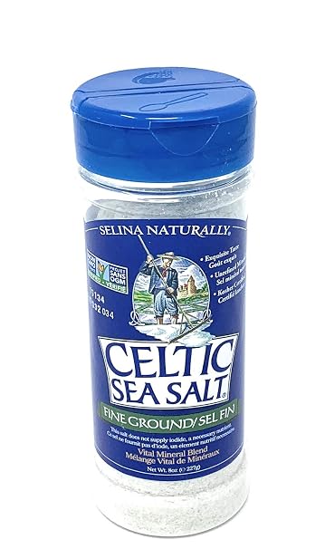 Celtic Sea Salt Fine Ground 8 Ounce Shaker, Great for Cooking & Baking, Pickling or Finishing, Gluten Free, Kosher, Paleo-Friendly