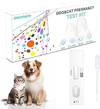 Dog and Cat Pregnancy Test kit at Home, Dog Urine Test,Cat Urine Test,10-15 Minutes to Obtain Test Results, Accuracy Rate of Over 98.8%, Painless, Accurate and Quick