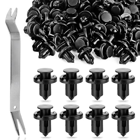 120 Pcs Honda Bumper Clips POM 91503-SZ3-003 Fit Honda Acura Accord Civic | Honda Plastic Retainer, Body Fender Liner Clips, Push Pins, Fastener Rivets with Tool