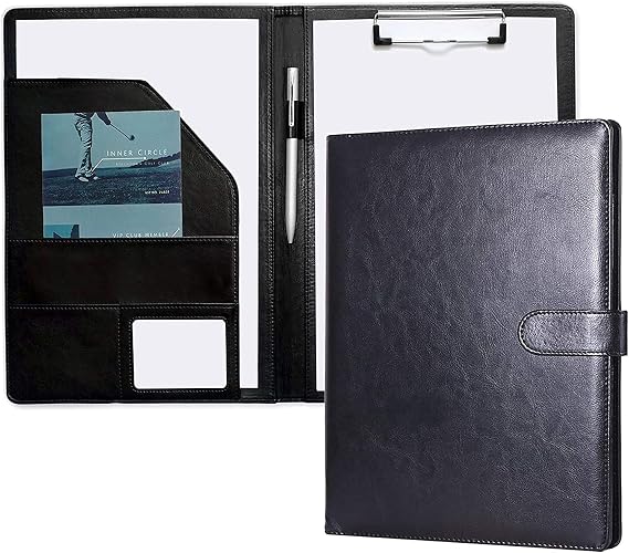 Clipboard A4 Folder Folder - Writing Case with Clipboard (Black)