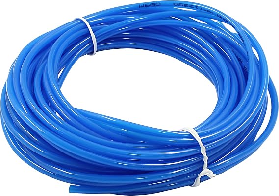 Blue 32.8 FT Pneumatic Tubing Pipe, 1/8" Tube OD | PU Polyurethane, Air Line Hose, Nylon Tubing, Air Brake Hose, Fluid Transfer Tubing