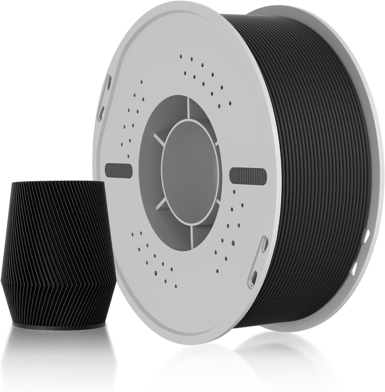 Matte PLA Filament 1.75mm,Dimensional Accuracy +/- 0.03mm, Smooth Matte Finish, Neatly Wound PLA Filament, Compatible with Bambu Lab/Anycubic/Creality All Model 1kg Spool (2.2lbs)-Matte Charcoal Black