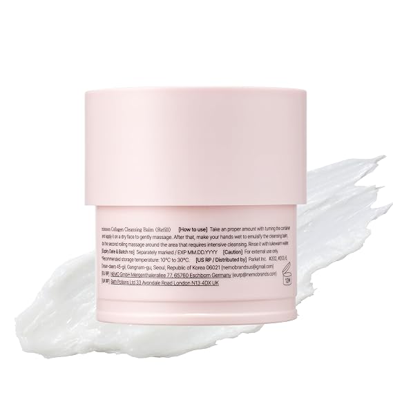 mixsoon Collagen Cleansing Balm Refill-Non-Greasy, Soft Melting Lightweight Grinding Balm, Hydrating Makeup Remover 50ml / 1.69 fl.oz. Korean Glass Skin Care