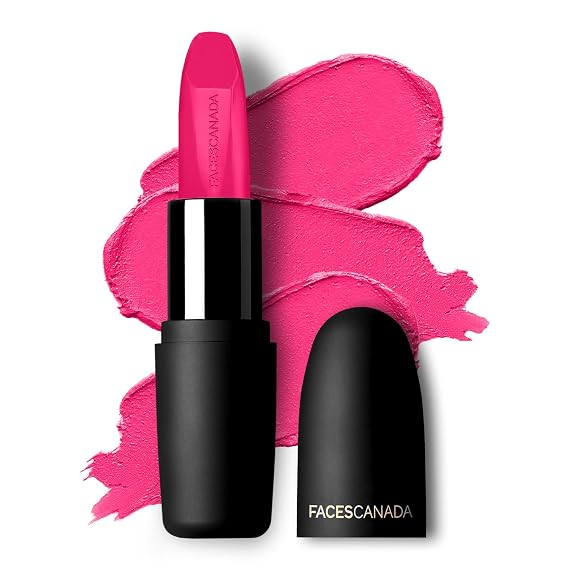 Weightless Matte Lipstick - Fuschia Wave 02 (Pink), 4.5g | Highly Pigmented Lip Color | Smooth One Stroke Glide | Moisturizes & Hydrates Lips |
