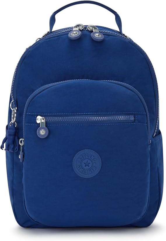 Kipling Seoul S Backpacks, 25.5X16X35, Deep Sky Blue (Blue)