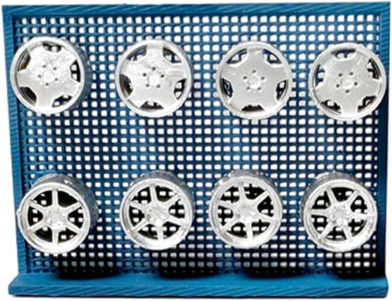 Miniature Garage Workshop Model 1/64 Diorama Accessories Decoration Resin Hand-Painted Realistic Workshop Scene for Model Car Window Design, Pegboard Hub