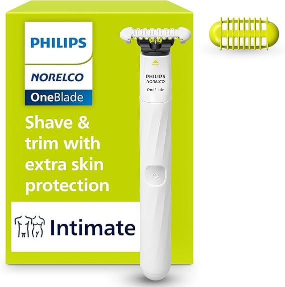 Philips Norelco OneBlade Uni Intimate Genital & Personal Body Groomer & Trimmer, QP1924/70