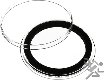 10 Air-tite 38mm Black Ring Coin Holder Capsules for American Silver Dollars and 1oz Silver Commemoratives