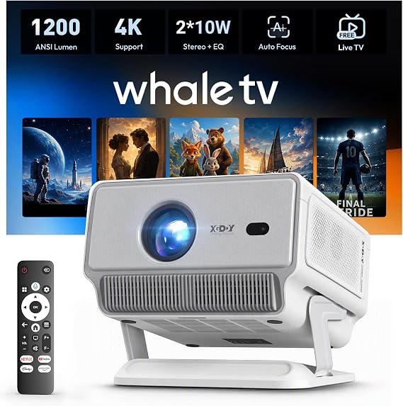 Xgody N8 Smart Beamer 1200 ANSI Native FHD 1080P 4K Unterstützt