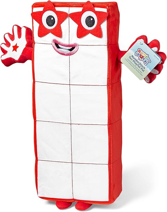 hand2mind Numberblock Ten Playful Pal, Plush Figure Toys